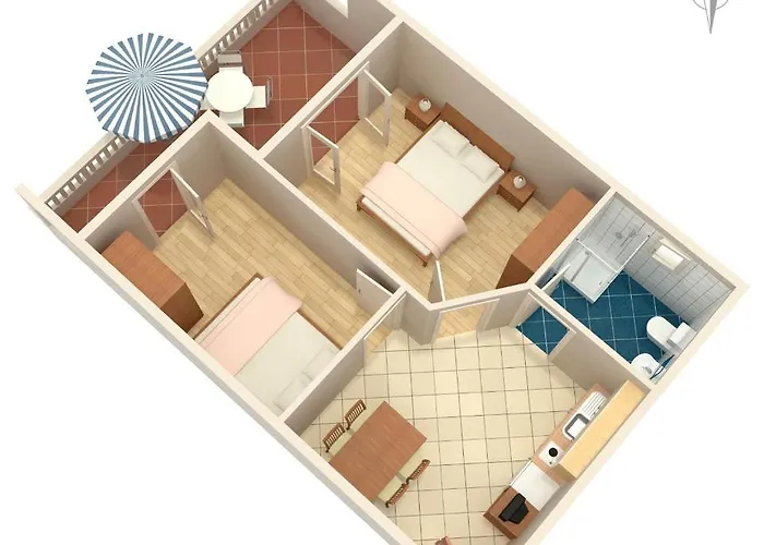 Family Friendly Seaside Apartments Vrsi - Mulo, Zadar - 6155 Апартаменты Врси